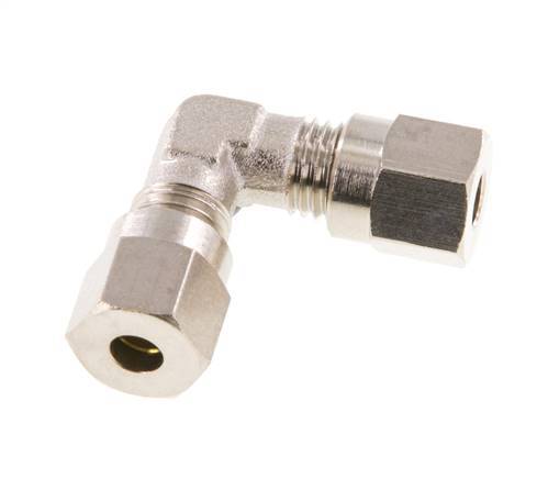 4LL Nickel plated Brass Elbow Cutting Fitting 100 bar ISO 8434-1 [2 Pieces]