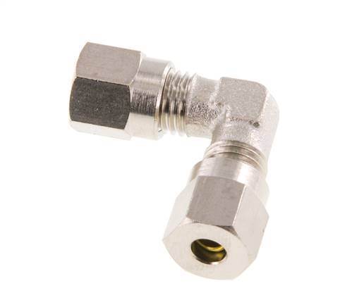 4LL Nickel plated Brass Elbow Cutting Fitting 100 bar ISO 8434-1 [2 Pieces]