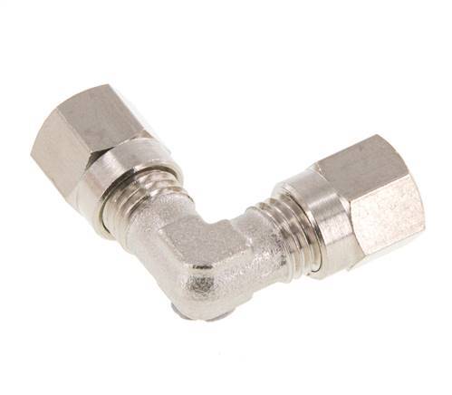 4LL Nickel plated Brass Elbow Cutting Fitting 100 bar ISO 8434-1 [2 Pieces]