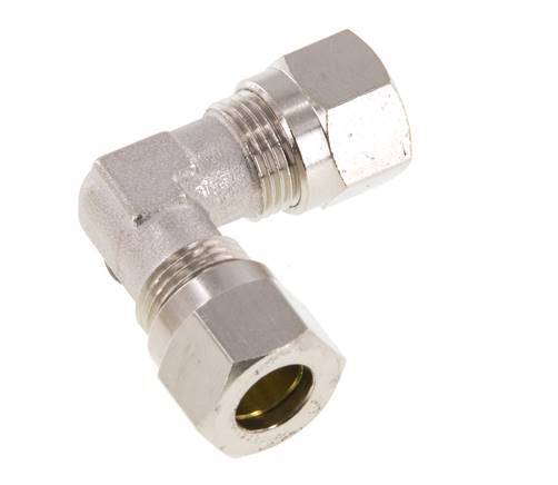 8LL Nickel plated Brass Elbow Cutting Fitting 100 bar ISO 8434-1 [2 Pieces]