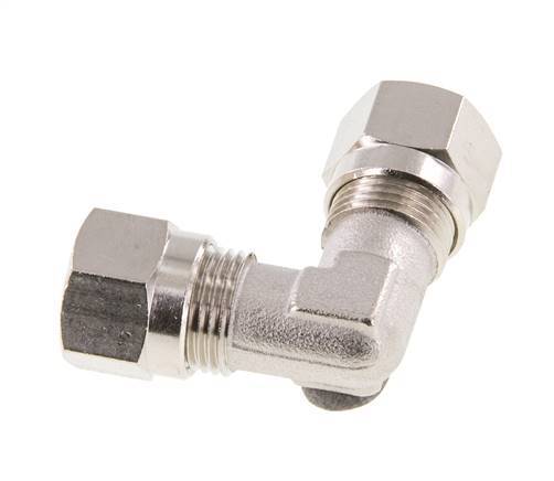 8LL Nickel plated Brass Elbow Cutting Fitting 100 bar ISO 8434-1 [2 Pieces]