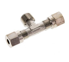 4LL & R1/8'' Nickel plated Brass T-Shape Tee Cutting Fitting with Male Threads 100 bar ISO 8434-1 [2 Pieces]