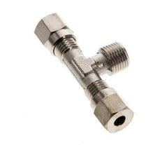 4LL & R1/8'' Nickel plated Brass T-Shape Tee Cutting Fitting with Male Threads 100 bar ISO 8434-1 [2 Pieces]