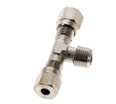 4LL & R1/8'' Nickel plated Brass T-Shape Tee Cutting Fitting with Male Threads 100 bar ISO 8434-1 [2 Pieces]
