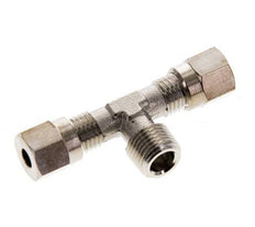 4LL & R1/8'' Nickel plated Brass T-Shape Tee Cutting Fitting with Male Threads 100 bar ISO 8434-1 [2 Pieces]