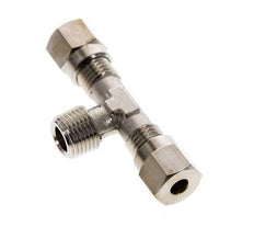 4LL & R1/8'' Nickel plated Brass T-Shape Tee Cutting Fitting with Male Threads 100 bar ISO 8434-1 [2 Pieces]