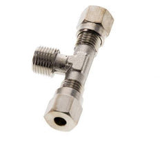 4LL & R1/8'' Nickel plated Brass T-Shape Tee Cutting Fitting with Male Threads 100 bar ISO 8434-1 [2 Pieces]
