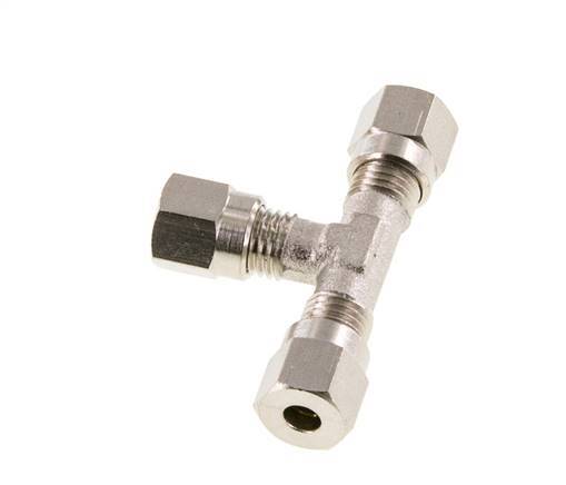4LL Nickel plated Brass T-Shape Tee Cutting Fitting 100 bar ISO 8434-1 [2 Pieces]
