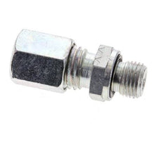 6L & M10x1 Zink plated Steel Straight Cutting Fitting with Male Threads 315 bar NBR ISO 8434-1 [5 Pieces]
