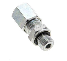 6L & M10x1 Zink plated Steel Straight Cutting Fitting with Male Threads 315 bar NBR ISO 8434-1 [5 Pieces]