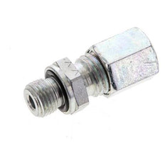 6L & M10x1 Zink plated Steel Straight Cutting Fitting with Male Threads 315 bar NBR ISO 8434-1 [5 Pieces]