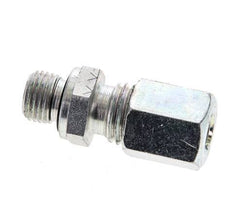 6L & M10x1 Zink plated Steel Straight Cutting Fitting with Male Threads 315 bar NBR ISO 8434-1 [5 Pieces]