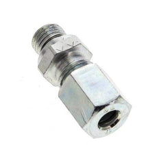 6L & M10x1 Zink plated Steel Straight Cutting Fitting with Male Threads 315 bar NBR ISO 8434-1 [5 Pieces]