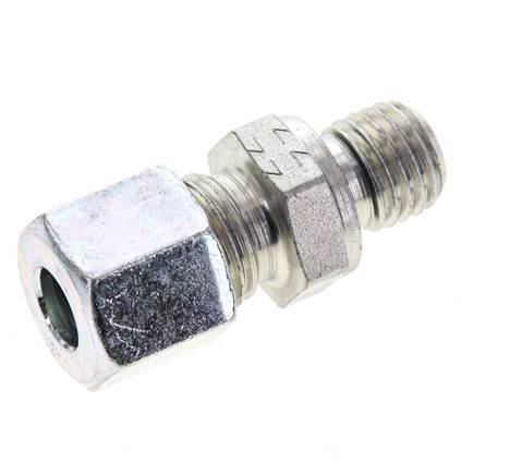 8L & M12x1.5 Zink plated Steel Straight Cutting Fitting with Male Threads 315 bar NBR ISO 8434-1 [2 Pieces]