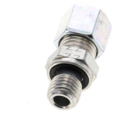 8L & M12x1.5 Zink plated Steel Straight Cutting Fitting with Male Threads 315 bar NBR ISO 8434-1 [2 Pieces]