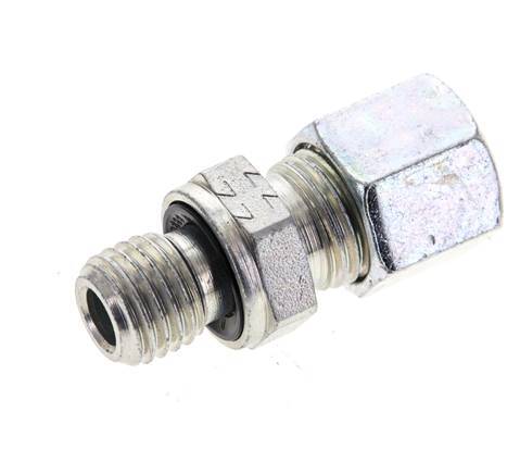 8L & M12x1.5 Zink plated Steel Straight Cutting Fitting with Male Threads 315 bar NBR ISO 8434-1 [2 Pieces]