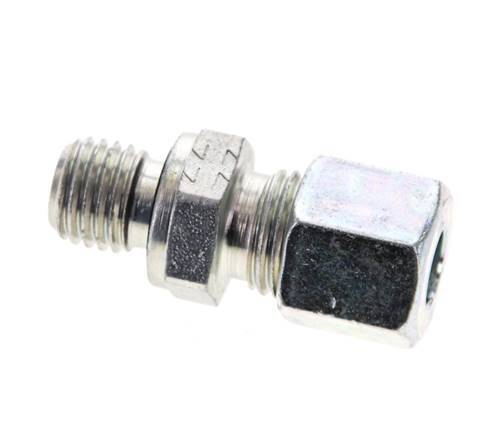 8L & M12x1.5 Zink plated Steel Straight Cutting Fitting with Male Threads 315 bar NBR ISO 8434-1 [2 Pieces]