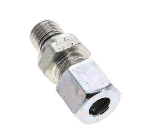 8L & M12x1.5 Zink plated Steel Straight Cutting Fitting with Male Threads 315 bar NBR ISO 8434-1 [2 Pieces]