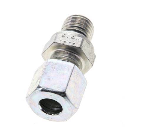 8L & M12x1.5 Zink plated Steel Straight Cutting Fitting with Male Threads 315 bar NBR ISO 8434-1 [2 Pieces]