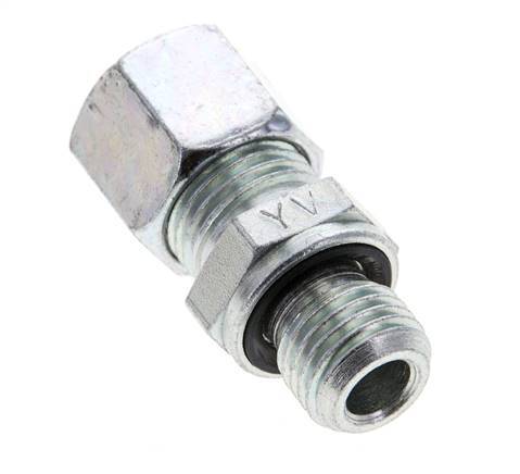 10L & M14x1.5 Zink plated Steel Straight Cutting Fitting with Male Threads 315 bar NBR ISO 8434-1 [2 Pieces]