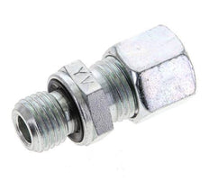 10L & M14x1.5 Zink plated Steel Straight Cutting Fitting with Male Threads 315 bar NBR ISO 8434-1 [2 Pieces]