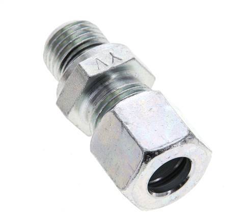 10L & M14x1.5 Zink plated Steel Straight Cutting Fitting with Male Threads 315 bar NBR ISO 8434-1 [2 Pieces]