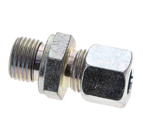 10L & M16x1.5 Zink plated Steel Straight Cutting Fitting with Male Threads 315 bar NBR ISO 8434-1 [2 Pieces]
