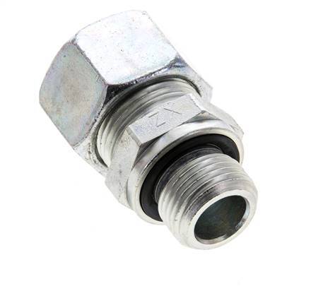 15L & M18x1.5 Zink plated Steel Straight Cutting Fitting with Male Threads 315 bar NBR ISO 8434-1 [2 Pieces]