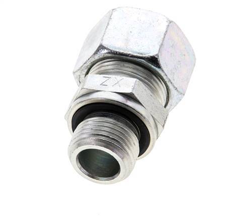 15L & M18x1.5 Zink plated Steel Straight Cutting Fitting with Male Threads 315 bar NBR ISO 8434-1 [2 Pieces]