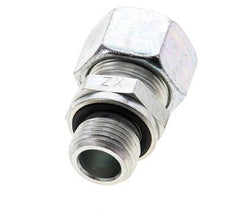 15L & M18x1.5 Zink plated Steel Straight Cutting Fitting with Male Threads 315 bar NBR ISO 8434-1 [2 Pieces]