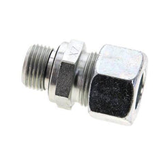15L & M18x1.5 Zink plated Steel Straight Cutting Fitting with Male Threads 315 bar NBR ISO 8434-1 [2 Pieces]