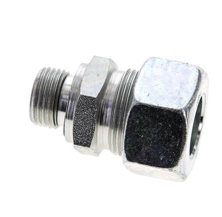 18L & M18x1.5 Zink plated Steel Straight Cutting Fitting with Male Threads 315 bar NBR ISO 8434-1