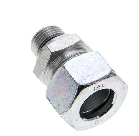 18L & M18x1.5 Zink plated Steel Straight Cutting Fitting with Male Threads 315 bar NBR ISO 8434-1