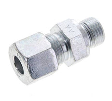 10S & M16x1.5 Zink plated Steel Straight Cutting Fitting with Male Threads 630 bar NBR ISO 8434-1 [2 Pieces]