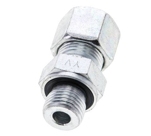 10S & M16x1.5 Zink plated Steel Straight Cutting Fitting with Male Threads 630 bar NBR ISO 8434-1 [2 Pieces]