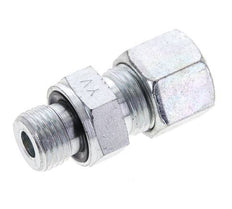 10S & M16x1.5 Zink plated Steel Straight Cutting Fitting with Male Threads 630 bar NBR ISO 8434-1 [2 Pieces]
