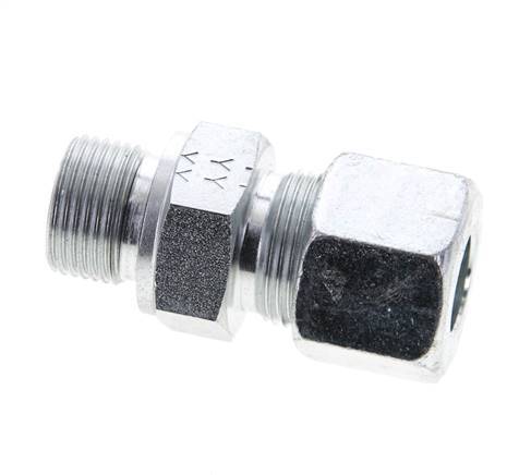14S & M20x1.5 Zink plated Steel Straight Cutting Fitting with Male Threads 630 bar NBR ISO 8434-1