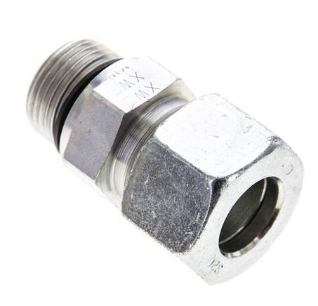 20S & M27x2 Zink plated Steel Straight Cutting Fitting with Male Threads 400 bar NBR ISO 8434-1