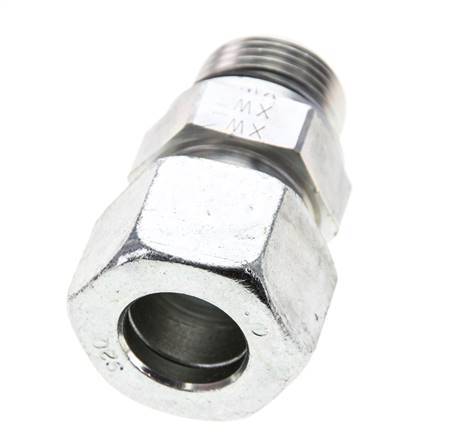 20S & M27x2 Zink plated Steel Straight Cutting Fitting with Male Threads 400 bar NBR ISO 8434-1