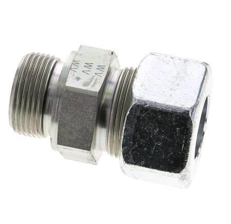 25S & M33x2 Zink plated Steel Straight Cutting Fitting with Male Threads 400 bar NBR ISO 8434-1