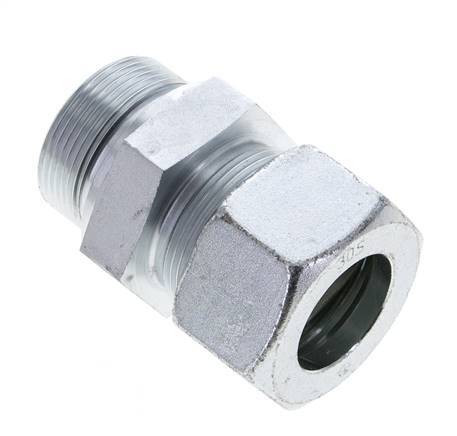 30S & M42x2 Zink plated Steel Straight Cutting Fitting with Male Threads 400 bar NBR ISO 8434-1