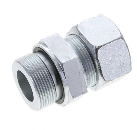 30S & M42x2 Zink plated Steel Straight Cutting Fitting with Male Threads 400 bar NBR ISO 8434-1