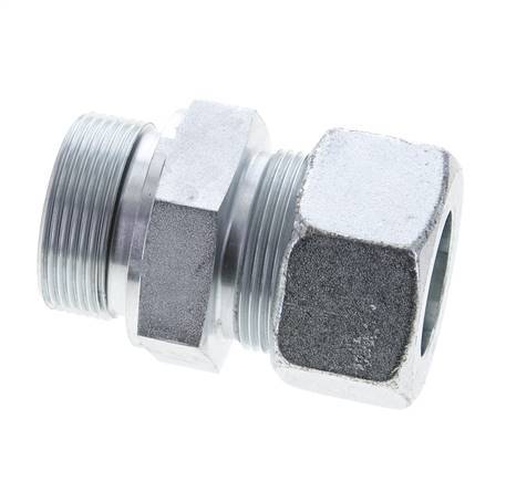 30S & M42x2 Zink plated Steel Straight Cutting Fitting with Male Threads 400 bar NBR ISO 8434-1