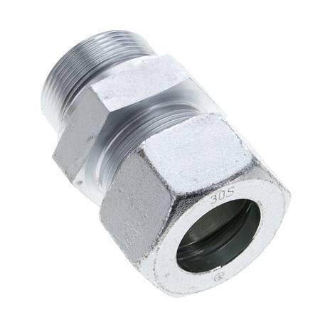 30S & M42x2 Zink plated Steel Straight Cutting Fitting with Male Threads 400 bar NBR ISO 8434-1