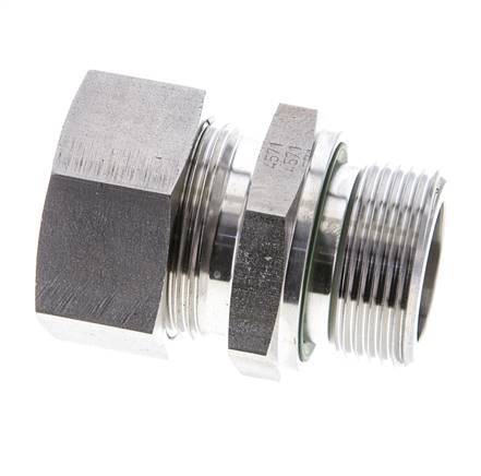 28L & M33x2 Stainless Steel Straight Cutting Fitting with Male Threads 160 bar FKM ISO 8434-1