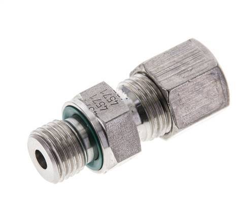 8S & M14x1.5 Stainless Steel Straight Cutting Fitting with Male Threads 630 bar FKM ISO 8434-1