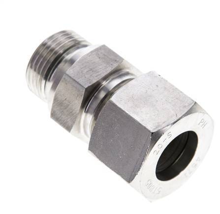 20S & M27x2 Stainless Steel Straight Cutting Fitting with Male Threads 400 bar FKM ISO 8434-1