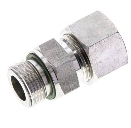 20S & M27x2 Stainless Steel Straight Cutting Fitting with Male Threads 400 bar FKM ISO 8434-1