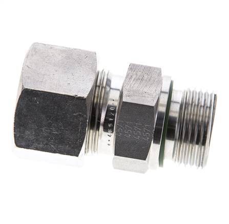 20S & M27x2 Stainless Steel Straight Cutting Fitting with Male Threads 400 bar FKM ISO 8434-1