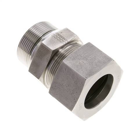 38S & M48x2 Stainless Steel Straight Cutting Fitting with Male Threads 315 bar FKM ISO 8434-1